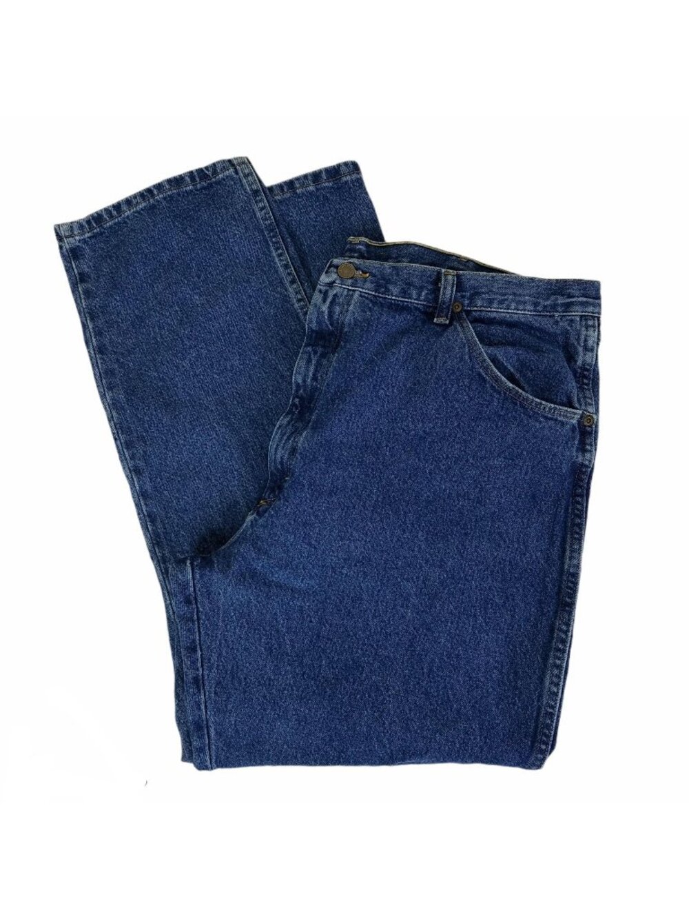 Wrangler Mens Jeans 42x30 Regular Fit 5 Star Straight Blue Denim
